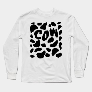 Cow Print Halloween C O W Long Sleeve T-Shirt